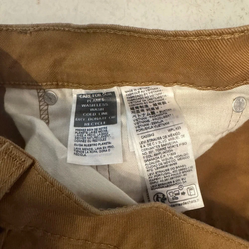 Levi's 513 Slim Straight Pants Mens 36x30 Brown Twill Chino Workwear 5311
